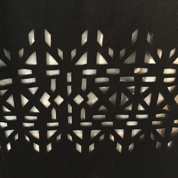 Laser Cutout Black and White Sheath Dress - Size 12 and 14 - Picture 3 of 4